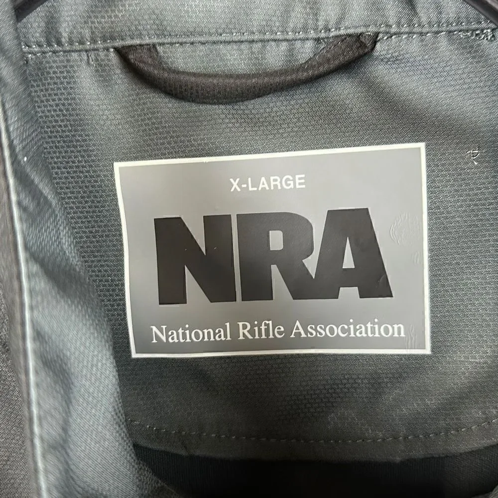 NRA Lightweight Jacket Size XL Black Gray Windbreaker